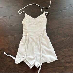 Hollister White Smocked Romper